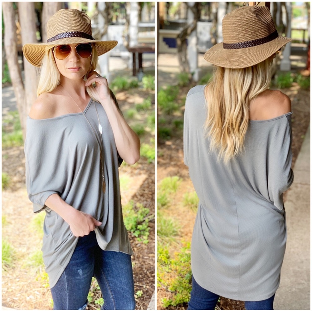 ✨LAST ONE✨V neck high low tunic - Picture 2 of 2